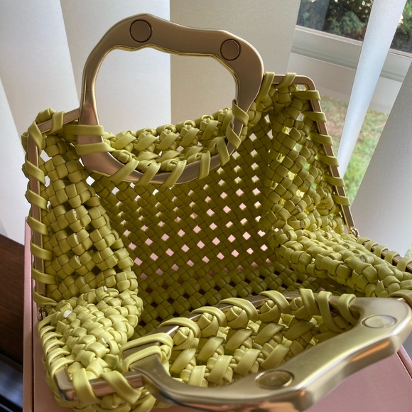 AJE Weave Bag Clutch Yellow - Picture 3 of 5
